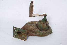 A rare WWII Second world war Nazi occupied French air raid siren cast with Nazi Swastika to the