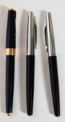 3 vintage 20th century fountain pens complete with the lids ( see illustrations )