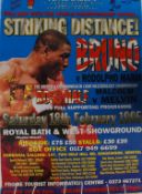 A group of posters pertaining to Frank Bruno's fight against Roldolpho Marin at th e Royal Bath and