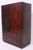 A mid century Austinsuite / Air Ministry style tall boy having two long drawers below shelved