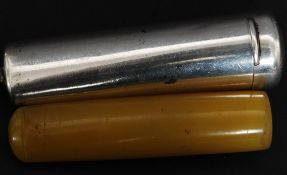 An Edwardian  silver London hallmarked Cheroot holder with date letter G for 1902 and makers mark