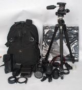 A Canon EOS 450D Digital SLR camera, with host of accessories to include; Sigma  EX 10-20mm lens,