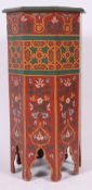 A fabulous tall North African / Moroccan painted tall table of Octagonal form having detailed