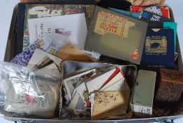 A good assorted mixed lot to include stamps, wooden jigsaw puzzle,