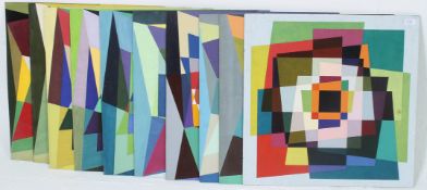 Douglas Herbert Courtenay Auburn  (1916 - 2000) A collection of 10 geometric abstract oil on board