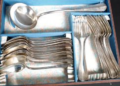 A vintage 1950's cased canteen of cutlery by Boulanger of France ( see illustrations )