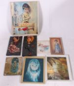 A good collection of mid century retro pictures to include framed examples please see images