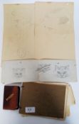 An autograph book and sketch book dating from the 1920's to include many ditties,