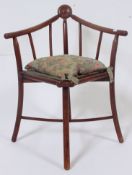 A Victorian mahogany turners chair.