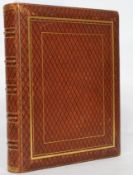 An Victorian leather bound scrap book,