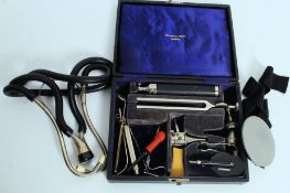 A good vintage medical set and related instruments,