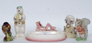 A collection of Beswick to include Timmy Tiptoes, Goldfinch 2273, Lady Mouse.