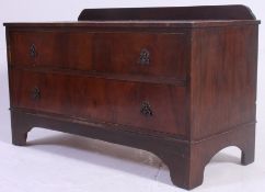 A walnut 1930's end of bed chest of drawers.