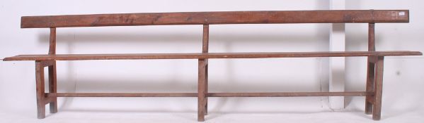 A very large provincial pine railway station ideal as a refectory pig bench .