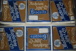 A rare collection of unused Edwardian - mid century biscuit tin advertising labels - some cut,