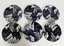 A set of 5 Johnson Bros Butterfly Tiffany & Co  Salad / side Plates in Cobalt Blue & White stamped