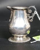 A small 18th century Spanish silver cream jug by Juan Ignacio Montero of Salamanca  1759 - 1781 )