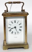 A good early 20th century brass cased carriage clock with the face marked for Cockburn, Richmond.