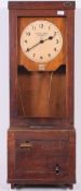A vintage mid 20th century Industrial factory time recording clock by makers ' The Gledhill-Brook