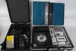 A 1970's retro Sanyo portable stereo music centre G-2615H.