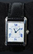 A ladies Cartier  ' Must de '  tank wristwatch.