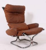 A rare original 1970's Danish Falcon chair / swivel armchair design by Sigurd Ressell for Vante