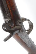 A 19th century French Dragoon's 17mm bore percussion cap musket,