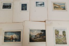 A collection of 6x artist proof limited edition Claude H Rowbotham aquatints,