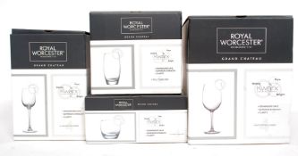 A collection of Royal Worcester boxed glassware to include Grand Chateau Short Tumblers,
