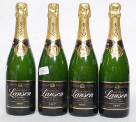 A collection of 4 bottles of Lansons champagne ( see illustrations )