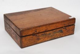 An Edwardian printers box complete with contents.