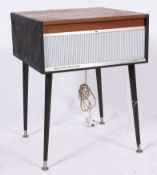 A 1950's teak and vinyl cased Dansette Supreme record player.