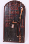 A large decorative pub sign 'Antique beer' complete with a vintage beer pump having working action.