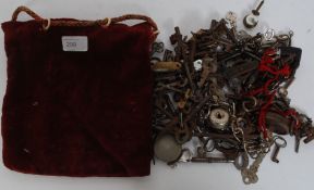 A collection of furniture / cabinet keys etc from furnishings from the 19th and 20th century