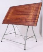 A fantastic draughtmans table bearing stamp for Aircraft 54 / 17716 Division having a metal tubular