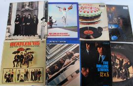 A collection of vinyl Long Play ( Lp ) records to include Rolling Stones - Let It Bleed,