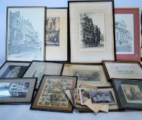 A collection of Bristol related framed and glazed pictures to include signed Sharland and other