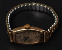 A 9ct gold / 375 ladies 15 jewel cocktai