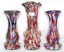 A collection of three studio glass Muran