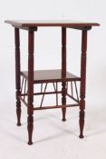 An Aesthetic Movement mahogany side tabl