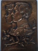 A World War One commemorative brass plaq