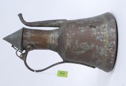 A 19th century hand beaten copper teapot