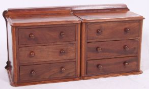 A Victorian pair of table top cabinets -