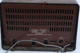 A vintage wooden cased Sorbell valve rad