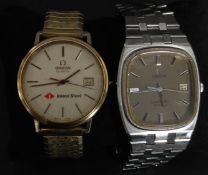 An Omega Seamaster quartz movement wrist