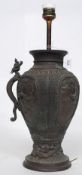 A 19th century Chinese - Japanese bronze vase of large form.