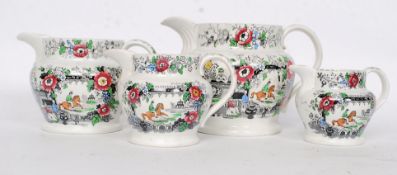 A set of 4 early 20th century Staffordsh