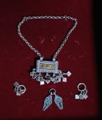 A vintage silver Tibetan Ghau amulet pra