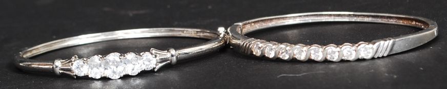 2 silver ladies bracelets,
