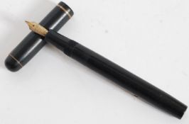 A Vintage Esterbrook Relief No2-L 14ct Nib black & Gold cased fountain pen.